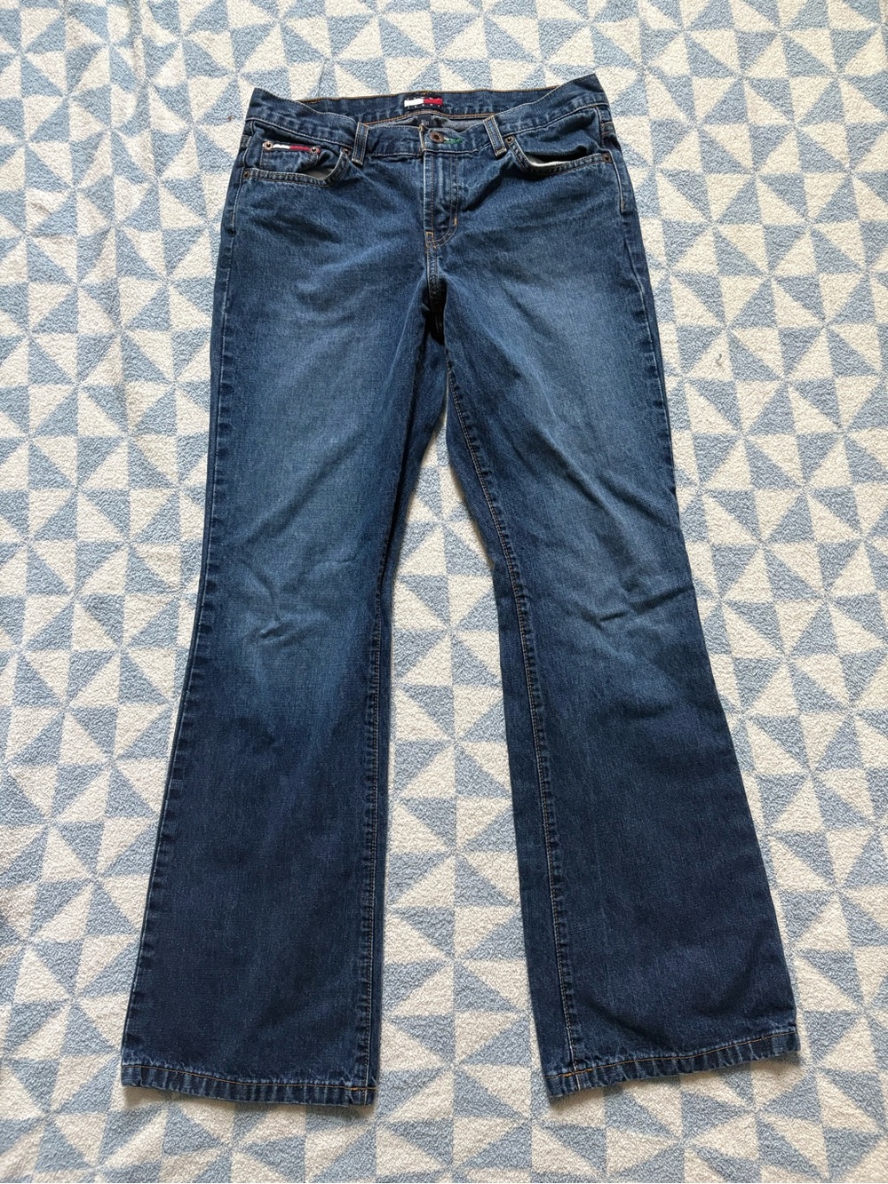 Tommy Jeans Dark Blue Flare Wide-Leg Jeans
